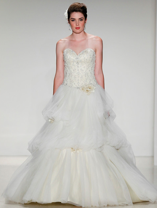 photo of model wearing Alfred Angelo designed Belle wedding dress