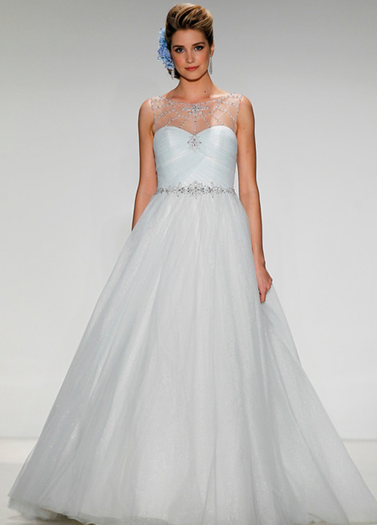 photo of model wearing Alfred Angelo designed Cinderella wedding dress