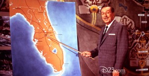 Walt Disney explaining location of Walt Disney World in Florida