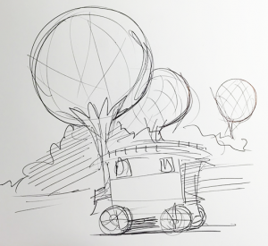 D23 Member Patrick Johnson Destination D: Attraction Rewind sketch