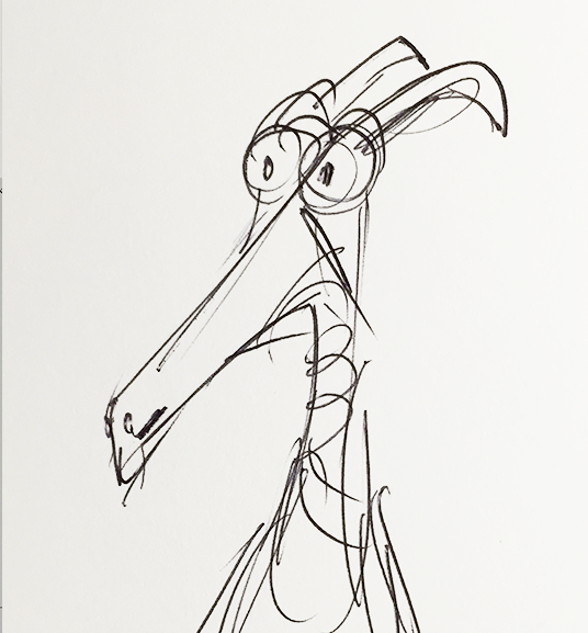 D23 member sketch of early Figment character