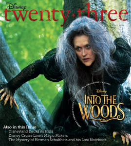 Meryl Streep on the cover of D23 for Into the Woods
