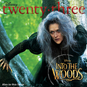 Meryl Streep on the cover of D23 for Into the Woods