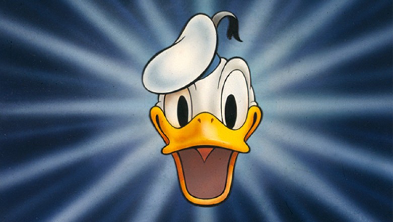 illustrated head of Donald Duck wearing sailor's cap