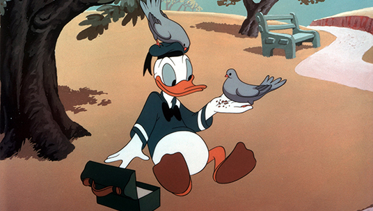 Donald Duck as a Birdfeeder (The Trial of Donald Duck, 1948)