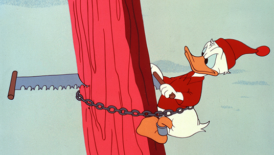 Donald Duck as a Logger (Up a Tree, 1940)