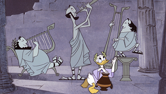Donald Duck as a Melopoioi (Donald in Mathmagicland, 1961)
