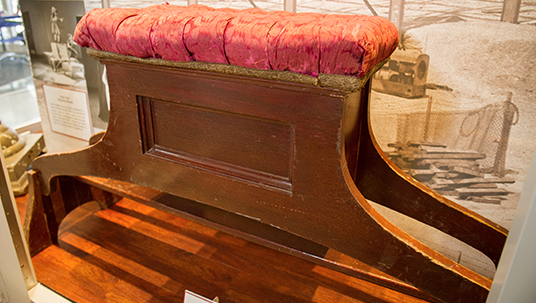 Organ bench used by Captain Nemo (James Mason) in 20,000 Leagues Under the Sea (1954).