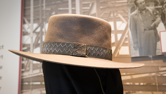 Hat worn by Don Diego de la Vega (Guy Williams) in Zorro (1957), which filmed on the Studio backlot.