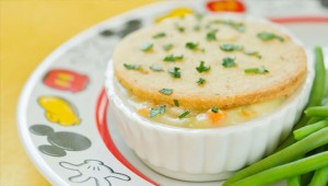 photo of bowl filled with baked Turkey Pot Pie