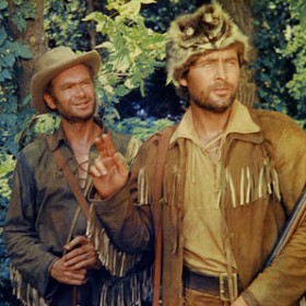 Buddy Epsen and Fess Parker in Davy Crockett