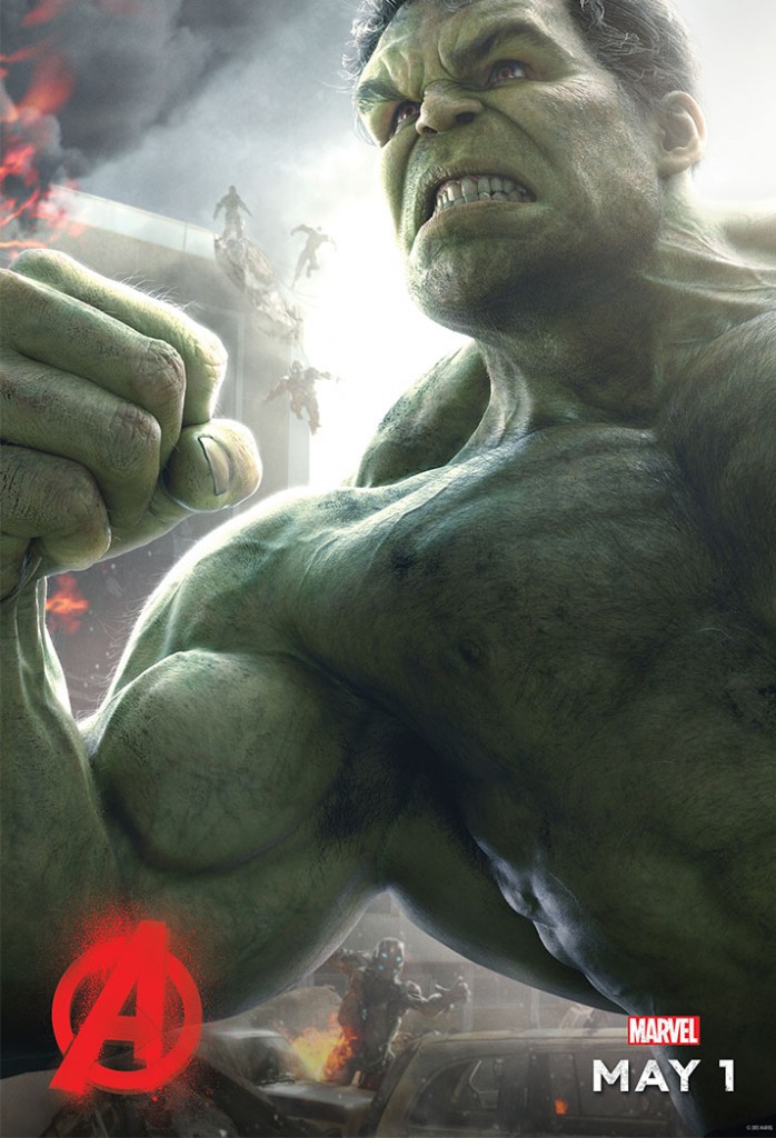 poster of The Hulk played by actor Mark Ruffalo in the Marvel movie Avengers: Age of Ultron