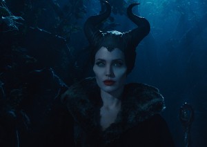 production still from Maleficent featuring Angelina Jolie as eponymous role