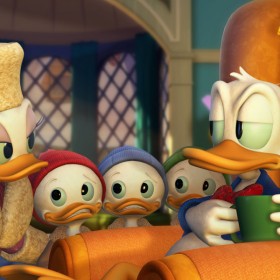 Donald Duck and family in animated film Mickey's Twice Upon Christmas