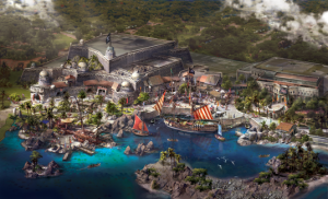 Artist of rendering Treasure Cove at Shanghai Disney Resort
