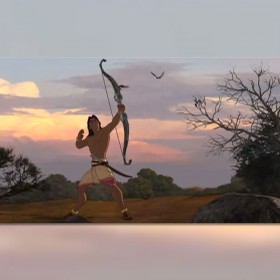 Arjun the warrior prince shooting his bow and arrow