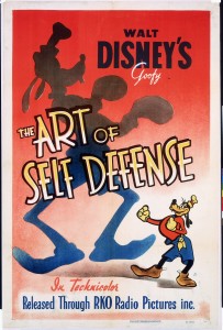 movie one-sheet poster of The Art of Self Defense featuring Goofy