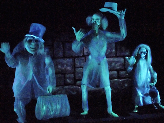 photo of three ghostly hitchhikers