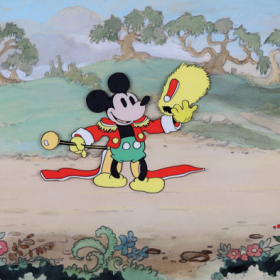Mickey in his true color debut in 1932's Parade of the Award Nominees
