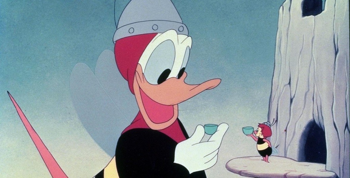 still from Bee on Guard (film) featuring Donald Duck