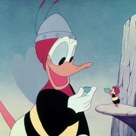 still from Bee on Guard (film) featuring Donald Duck