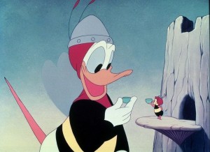 still from Bee on Guard (film) featuring Donald Duck