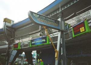 photo of entrance to Buzz Lightyear’s Space Ranger Spin in Tomorrowland in Magic Kingdom Park at Walt Disney World