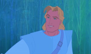 animation cel from Pocahontas showing Captain John Smith