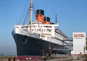 photo of Queen Mary ship moored at pier