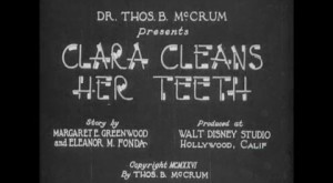 title card from film Clara Cleans Her Teeth