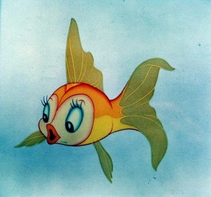 cel from animatation of Cleo goldfish from Pinocchio