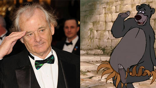 Bill Murray as the voice of Baloo