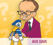 illustration of Caricature of Dave Smith Holding Donald Duck Doll