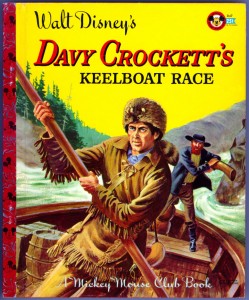 illustrated book cover of Davy Crockett’s Keelboat Race