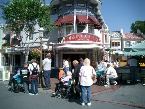 photo of entrance to Disney Clothiers on Main Street at Disneyland