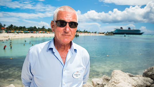 Guenter Schmid is one of the "cays" to success at Castaway Cay.