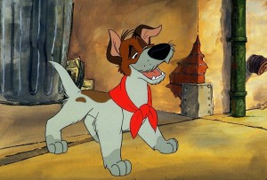 cel from animated movie Oliver & Company featuring Dodger
