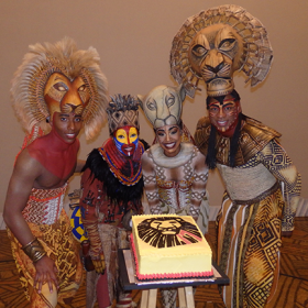 Performers from The Lion King