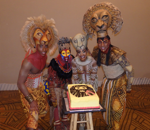 Performers from The Lion King