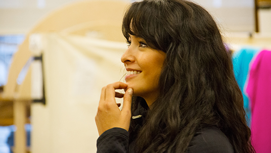 photo of actress Courtney Reed playing Princess Jasmine in the stage production of Aladdin