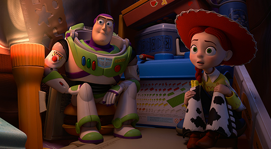 Buzz Lightyear and Jessie in Toy Story