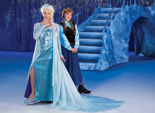 Anna and Elsa in Disney's Frozen on Ice