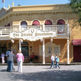 Golden Horseshoe Revue Frontierland show at Disneyland