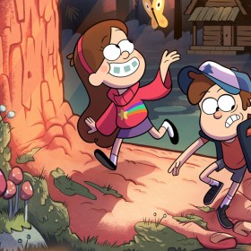 Dipper and Mabel Pines from Disney Channel Gravity Falls Animated series