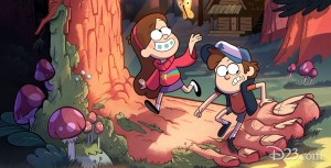 Dipper and Mabel Pines from Disney Channel Gravity Falls Animated series