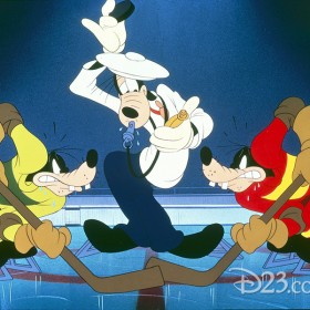 cel from cartoon Hockey Homocide starring Goofy as referee on the ice