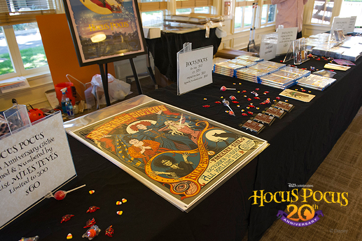 An original limited-edition (300) Gicleé, illustrated by renowned film designer Miles Teves, was created exclusively for the event, along with other <em>Hocus Pocus</em> merchandise.