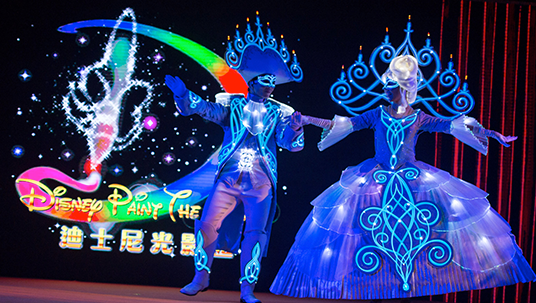 Twenty-four new costume designs are especially created for Disney Paint the Night nighttime spectacular
