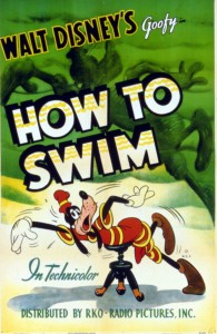 one-sheet movie poster for How to Swim featuring Goofy affecting the crawl