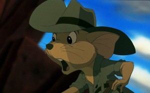 still of kangaroo rat Jake from animated feature The Rescuers Down Under